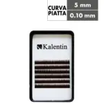 Kalentin Extensión de Cejas Planas Negras 5mm